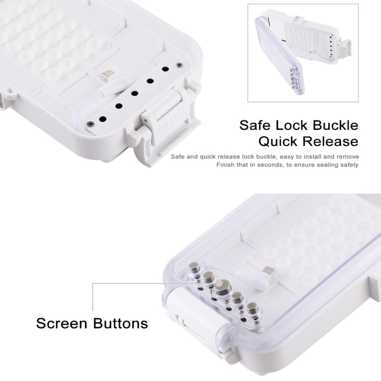 PULUZ 45m/147ft Waterproof Diving Case Photo Video Taking Underwater Housing Cover for iPhone 16 / 16 Pro / 15 / 15 Pro, Galaxy, Huawei, Xiaomi, Google Android OTG Smartphones with Type-C Port(White) - free shipping - PMC TechLife - Order now!