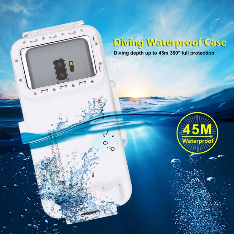PULUZ 45m/147ft Waterproof Diving Case Photo Video Taking Underwater Housing Cover for iPhone 16 / 16 Pro / 15 / 15 Pro, Galaxy, Huawei, Xiaomi, Google Android OTG Smartphones with Type-C Port(White) - free shipping - PMC TechLife - Order now!