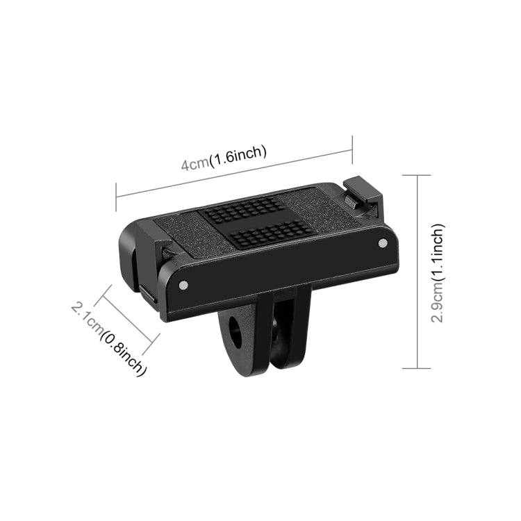 For DJI Osmo Action 5 Pro / 4 / 3 / Osmo 360 PULUZ Magnetic Quick Release Base Expansion Mount (Black) - free shipping - PMC TechLife - Order now!