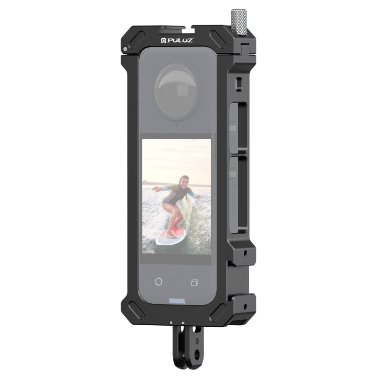 For Insta360 X4 PULUZ Metal Protective Cage Rig Housing Frame with Expand Cold Shoe Base & Tripod Adapter (Black) - Mount & Holder by PULUZ | Online Shopping South Africa | PMC TechLife | Buy Now Pay Later Mobicred