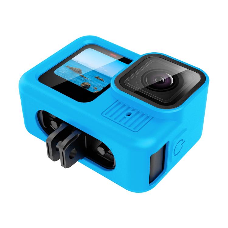 For GoPro HERO13 Black PULUZ Silicone Protective Case Cover with Wrist Strap & Lens Cover (Blue) - free shipping - PMC TechLife - Order now!