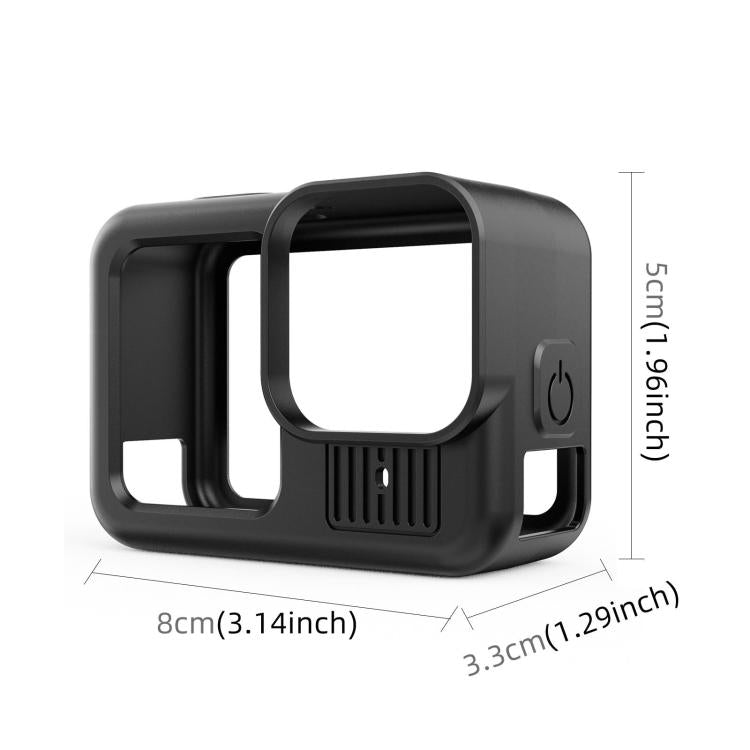 For GoPro HERO13 Black PULUZ Silicone Protective Case Side Interface Cover with Wrist Strap & Lens Cover (Black) - Silicone Cases by PULUZ | Online Shopping South Africa | PMc TechLife | Buy Now Pay Later Mobicred