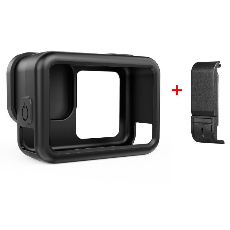 For GoPro HERO13 Black PULUZ Silicone Protective Case Side Interface Cover with Wrist Strap & Lens Cover (Black) - Silicone Cases by PULUZ | Online Shopping South Africa | PMc TechLife | Buy Now Pay Later Mobicred