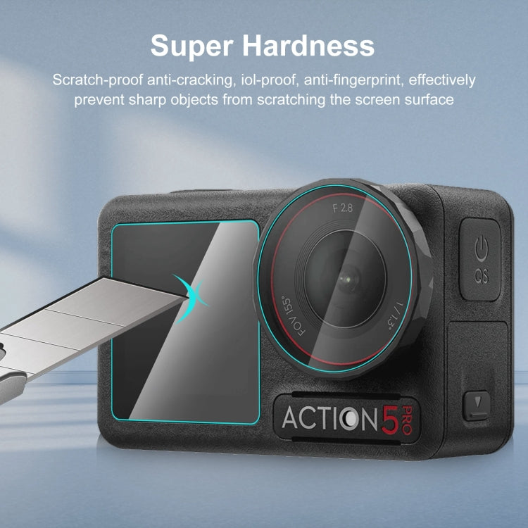 For DJI Osmo Action 5 Pro PULUZ 3-in-1 Lens Front and Back Screen Tempered Glass Explosion-proof Film (Transparent) - free shipping - PMC TechLife - Order now!