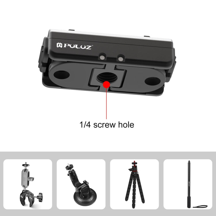 For Insta360 Ace / Ace Pro / X4 PULUZ Magnetic Quick Release Base Mount (Black) - free shipping - PMC TechLife - Order now!