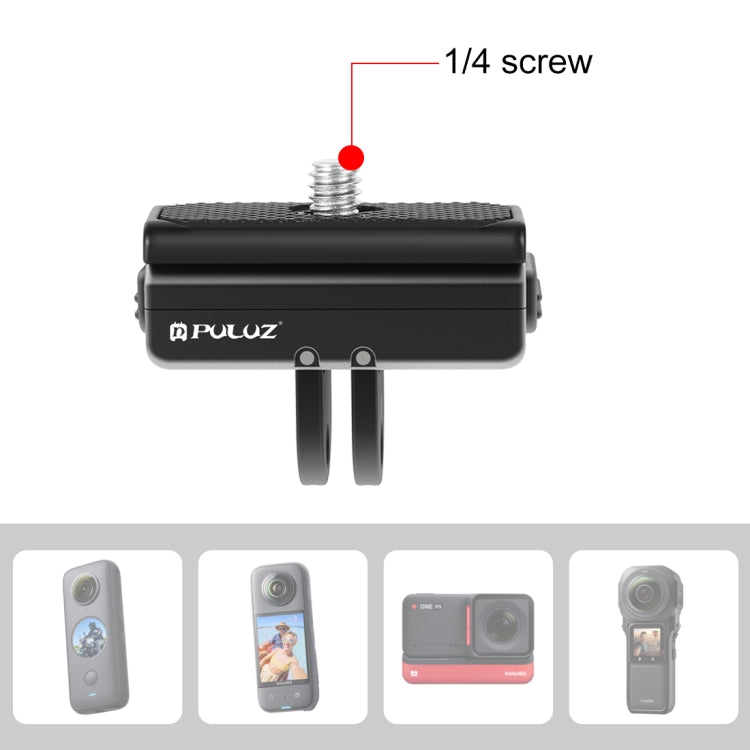 For Insta360 Ace / Ace Pro / X4 PULUZ Magnetic Quick Release Base Mount (Black) - free shipping - PMC TechLife - Order now!
