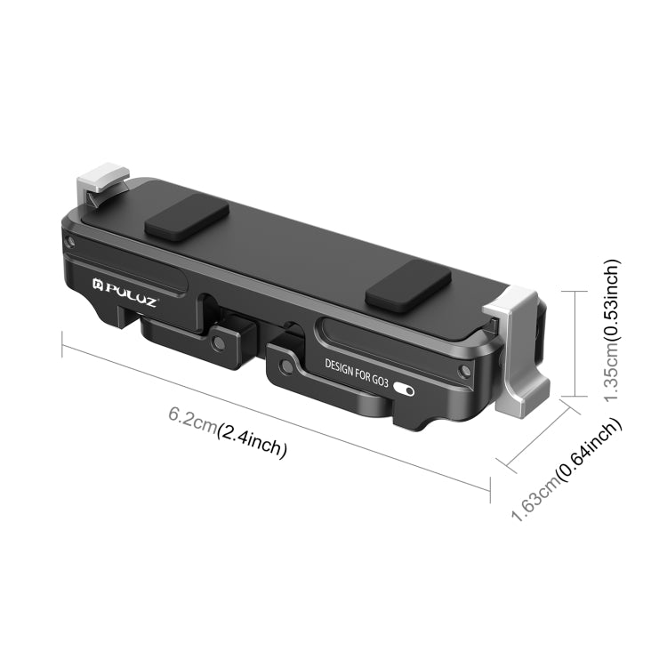 For Insta360 GO3 / GO 3S PULUZ Magnetic Aluminum Alloy Quick Release Base Mount (Black) - Others by PULUZ | Online Shopping South Africa | PMC TechLife | Buy Now Pay Later Mobicred