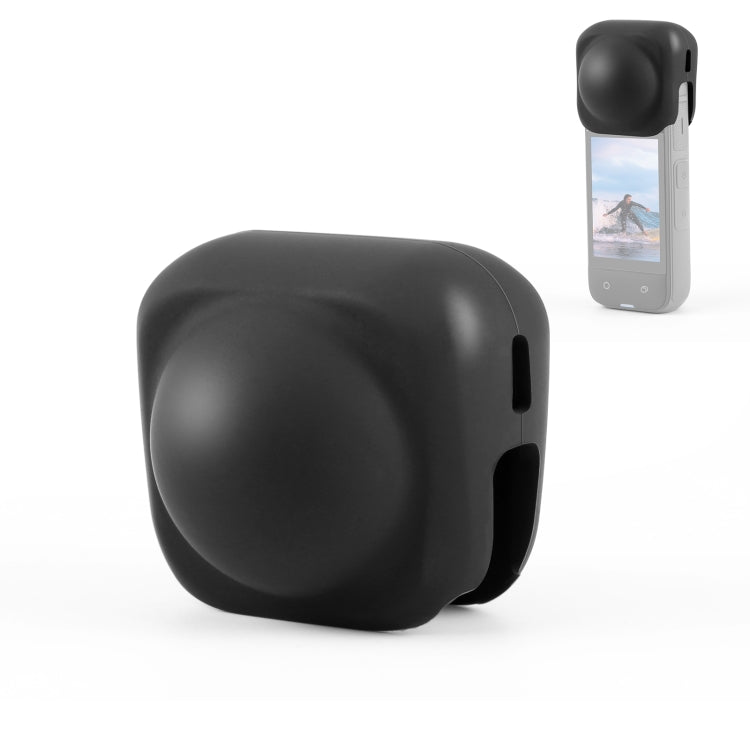 For Insta360 X4 / X5 PULUZ Silicone Protective  Lens Cover (Black) - Len Accessories by PULUZ | Online Shopping South Africa | PMC TechLife | Buy Now Pay Later Mobicred
