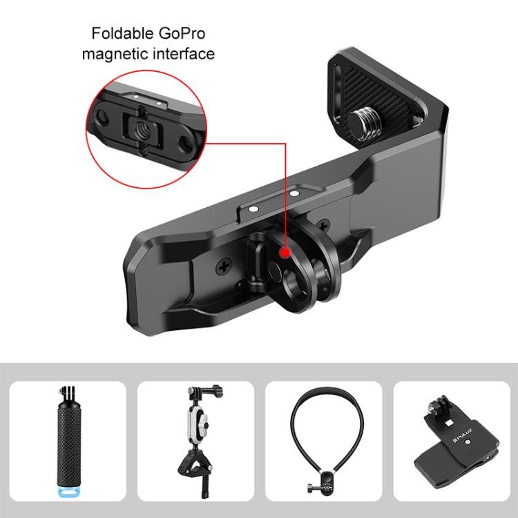For Insta360 X4 / X5 PULUZ Vertical Horizontal Shooting Quick Release Metal  L Bracket (Black) - Mount & Holder by PULUZ | Online Shopping South Africa | PMC TechLife | Buy Now Pay Later Mobicred