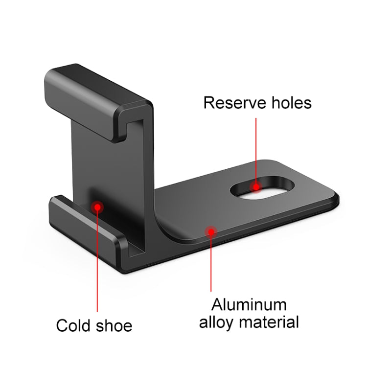 For Insta360 X5 / X4 / X3 / One X2 PULUZ Selfie Stick Cold Shoe Extension Bracket (Black) - Mount & Holder by PULUZ | Online Shopping South Africa | PMC TechLife | Buy Now Pay Later Mobicred