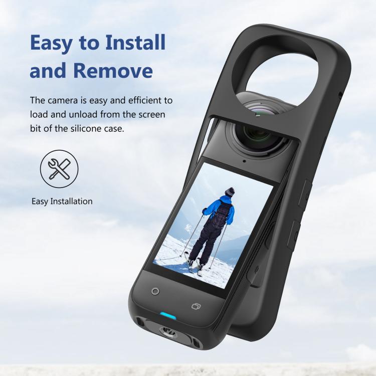 For Insta360 X4 PULUZ Full Body Dust-proof Silicone Protective Case (Black) - Case & Bags by PULUZ | Online Shopping South Africa | PMC TechLife | Buy Now Pay Later Mobicred