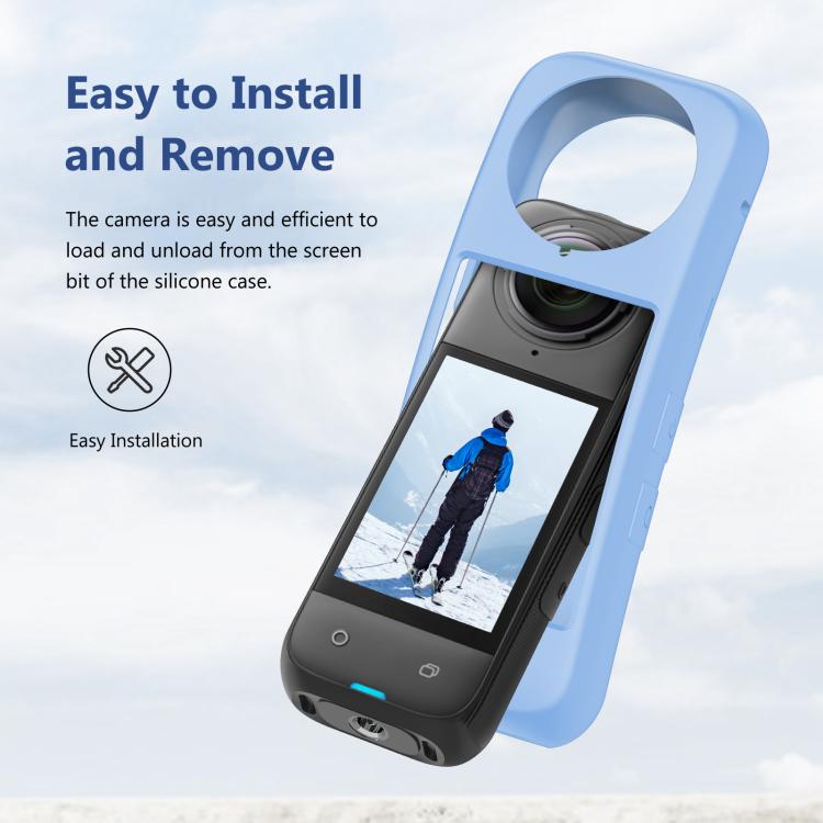 For Insta360 X4 PULUZ Full Body Dust-proof Silicone Protective Case (Blue) - Case & Bags by PULUZ | Online Shopping South Africa | PMC TechLife | Buy Now Pay Later Mobicred
