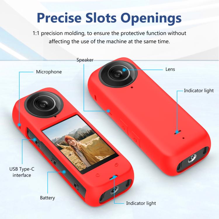 For Insta360 X4 PULUZ Full Body Dust-proof Silicone Protective Case (Red) - Case & Bags by PULUZ | Online Shopping South Africa | PMC TechLife | Buy Now Pay Later Mobicred