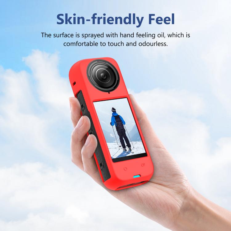 For Insta360 X4 PULUZ Full Body Dust-proof Silicone Protective Case (Red) - Case & Bags by PULUZ | Online Shopping South Africa | PMC TechLife | Buy Now Pay Later Mobicred
