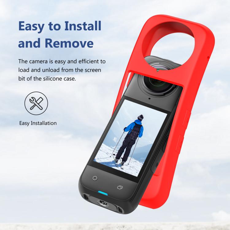 For Insta360 X4 PULUZ Full Body Dust-proof Silicone Protective Case (Red) - Case & Bags by PULUZ | Online Shopping South Africa | PMC TechLife | Buy Now Pay Later Mobicred