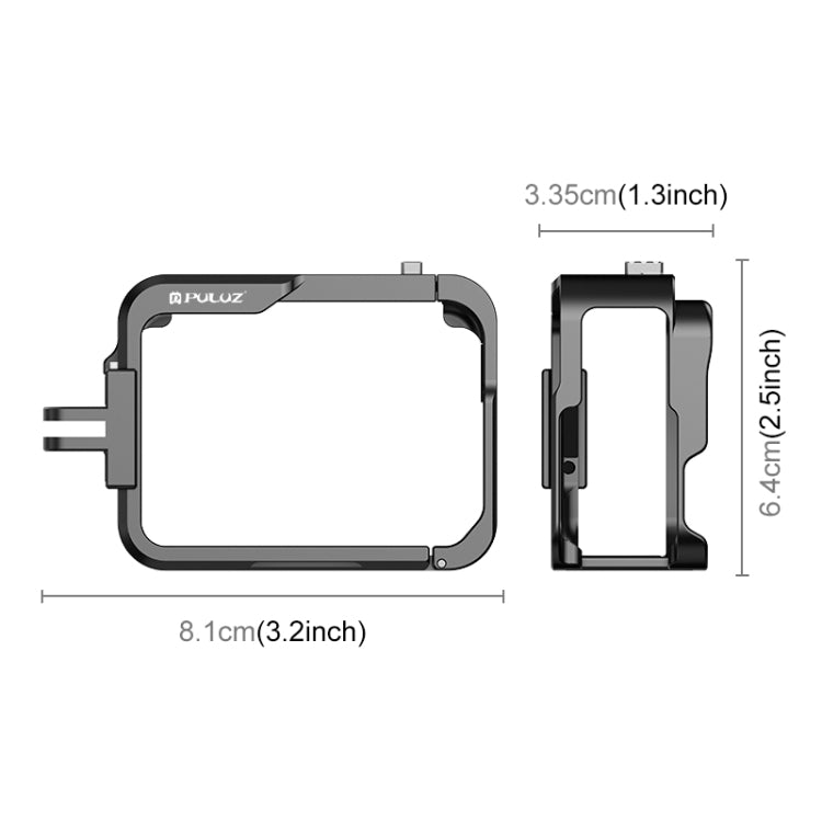 For Insta360 Ace Pro PULUZ Metal Protective Cage Adapter Frame (Black) - Mount & Holder by PULUZ | Online Shopping South Africa | PMC TechLife | Buy Now Pay Later Mobicred