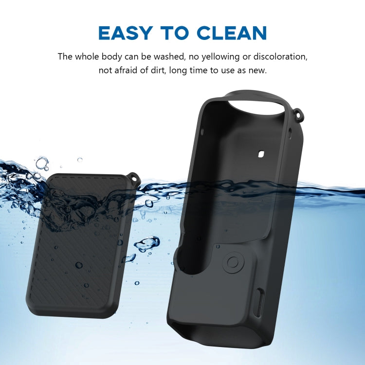 For DJI OSMO Pocket 3 PULUZ  2 in 1 Silicone Cover Case Set with Strap (Black) - Case & Bags by PULUZ | Online Shopping South Africa | PMC TechLife | Buy Now Pay Later Mobicred