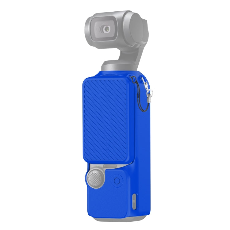 For DJI OSMO Pocket 3 PULUZ  2 in 1 Silicone Cover Case Set with Strap (Blue) - Case & Bags by PULUZ | Online Shopping South Africa | PMC TechLife | Buy Now Pay Later Mobicred