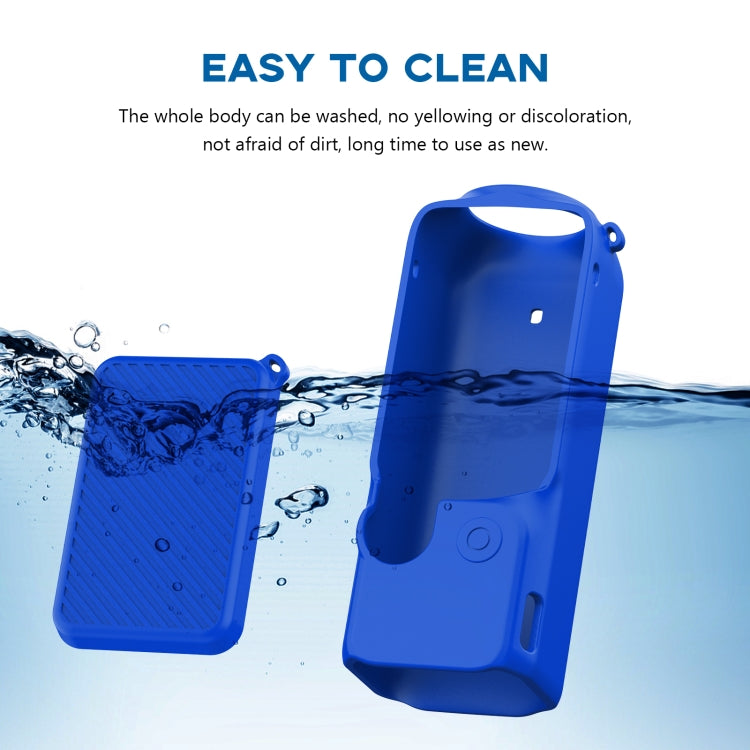 For DJI OSMO Pocket 3 PULUZ  2 in 1 Silicone Cover Case Set with Strap (Blue) - Case & Bags by PULUZ | Online Shopping South Africa | PMC TechLife | Buy Now Pay Later Mobicred