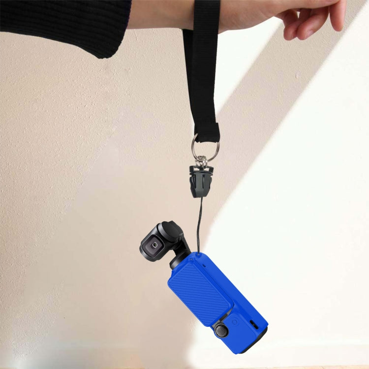For DJI OSMO Pocket 3 PULUZ  2 in 1 Silicone Cover Case Set with Strap (Blue) - Case & Bags by PULUZ | Online Shopping South Africa | PMC TechLife | Buy Now Pay Later Mobicred