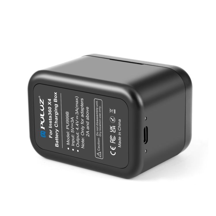 For Insta360 X4 PULUZ Battery Charging Box Battery & Memory Card Storage Case (Black) - Others by PULUZ | Online Shopping South Africa | PMC TechLife | Buy Now Pay Later Mobicred