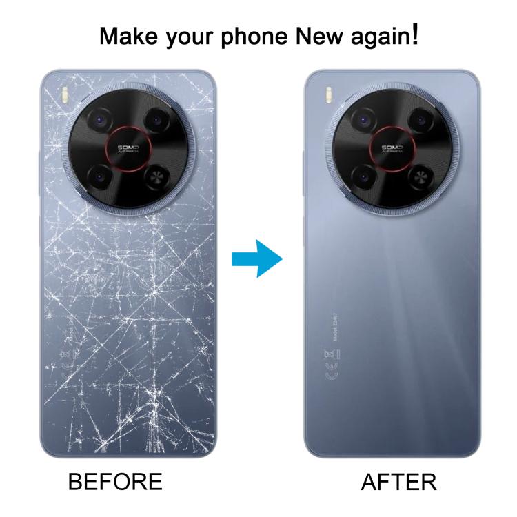 For ZTE Blade V70 Max Plastic Battery Back Cover with Middle Frame / Camera Lens Cover(Purple) - free shipping - PMC TechLife - Order now!