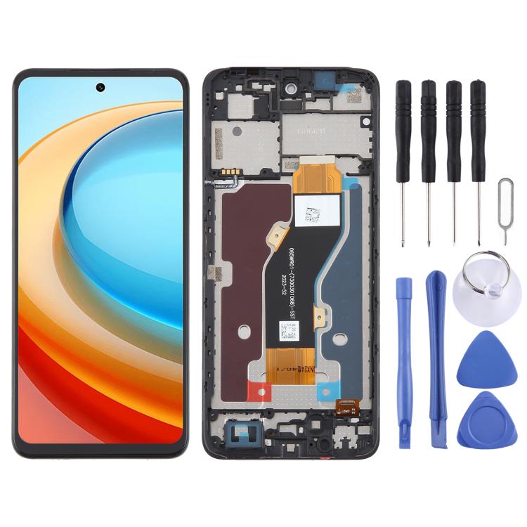For ZTE Blade A75 4G / V60 Smart LCD Screen Digitizer Full Assembly with Frame (Black) - free shipping - PMC TechLife - Order now!