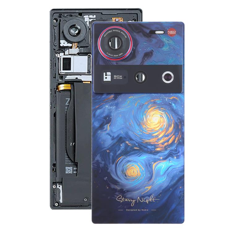 For ZTE nubia Z70 Ultra NX733J NX736J Glass Battery Back Cover with Camera Lens Cover(Blue) - free shipping - PMC TechLife - Order now!