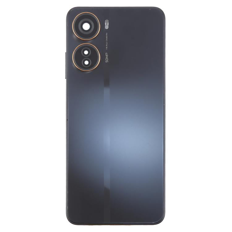 For ZTE Axon 40 Lite Plastic Battery Back Cover with Middle Frame / Camera Lens Cover(Black) - free shipping - PMC TechLife - Order now!