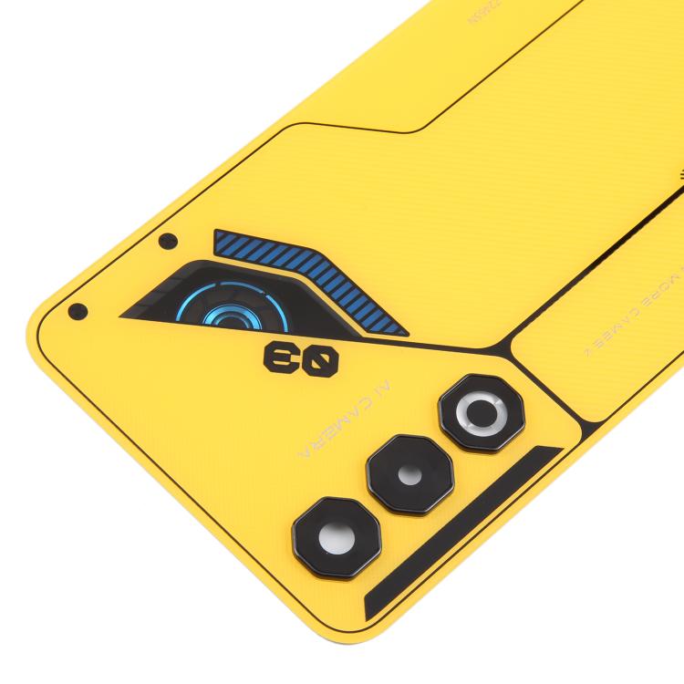 For ZTE nubia Neo 3 GT Glass Battery Back Cover with Camera Lens Cover(Yellow) - free shipping - PMC TechLife - Order now!