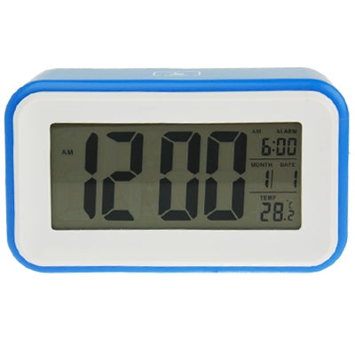 Multi Function Large Screen Alarm Clock with Calendar & LCD Light & Snooze Touch (Blue) - Alarm Clocks by PMC TechLife | Online Shopping South Africa | PMC TechLife | Buy Now Pay Later Mobicred