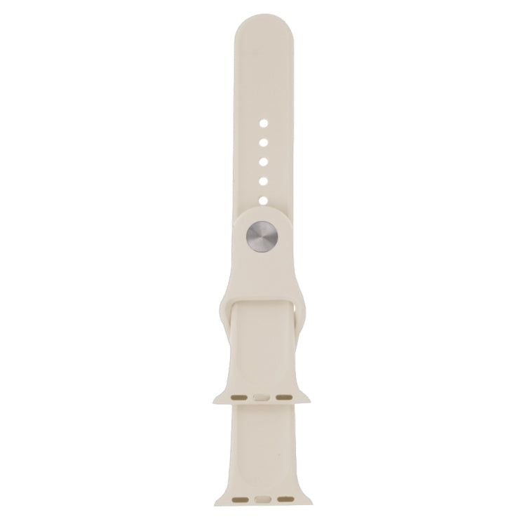 For Apple Watch Series 10 42mm / 9&8&7 41mm / SE 3&SE 2&6&SE&5&4 40mm / 3&2&1 38mm 3 in 1 Rubber Watch Band with Pin Buckle (Starlight) - free shipping - PMC TechLife - Order now!