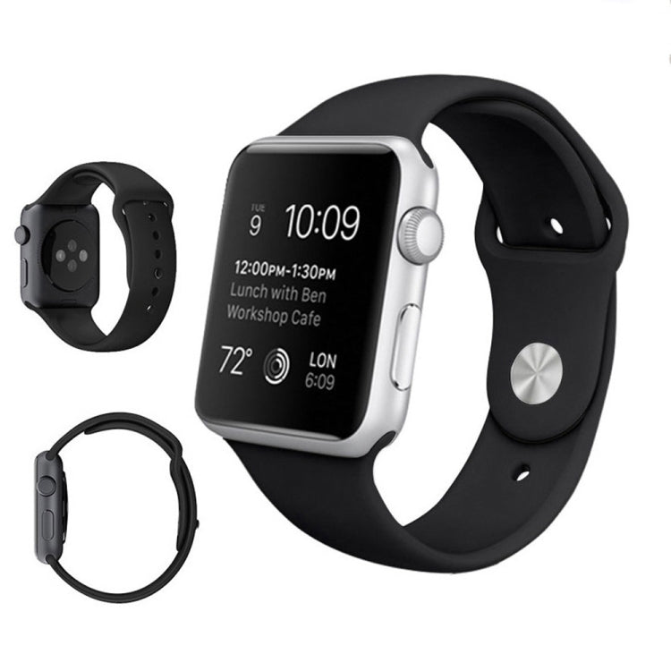 For Apple Watch Series 10 42mm / 9&8&7 41mm / SE 3&SE 2&6&SE&5&4 40mm / 3&2&1 38mm 3 in 1 Rubber Watch Band with Pin Buckle (Starlight) - free shipping - PMC TechLife - Order now!