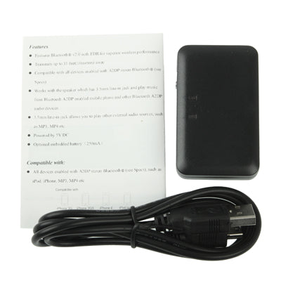 Mini Bluetooth Music Receiver for iPhone 4 & 4S / 3GS / 3G / iPad 3 / iPad 2 / Other Bluetooth Phones & PC, Size: 60 x 36 x 15mm (Black) - Bluetooth Dongle by PMC TechLife | Online Shopping South Africa | PMC TechLife | Buy Now Pay Later Mobicred