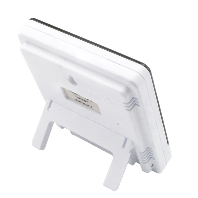 3.8 inch LCD Digital Temperature & Humidity Meter with Clock / Calendar (HTC-1)(White) - Indoor Thermometer by PMC TechLife | Online Shopping South Africa | PMC TechLife | Buy Now Pay Later Mobicred