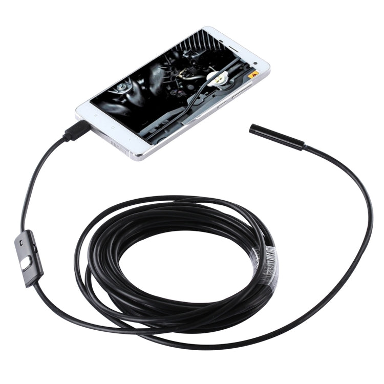 Micro USB Endoscope Snake Tube Inspection Camera with 6 LED for OTG Android Phone, Lens Diameter: 7mm, Length: 5m Hard Cable -  by PMC TechLife | Online Shopping South Africa | PMC TechLife | Buy Now Pay Later Mobicred