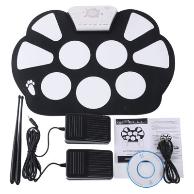 W758 USB 2.0 MIDI Soft Roll-up Drum Kit, Size: 38.2 x 27.6cm - free shipping - PMC Jewellery - Order now!