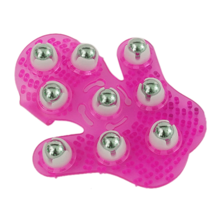 Thickened Palm-shaped Handheld Ball Meridian Massager(Magenta) - free shipping - PMC TechLife - Order now!