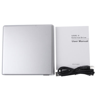 USB 2.0 Slim Aluminum Alloy Portable Slot-in External DVD-RW Drive, Plug and Play - Rewritable Drive by PMC Jewellery | Online Shopping South Africa | PMC Jewellery | Buy Now Pay Later Mobicred