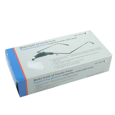 1.5X / 2.5X / 3.5X Magnifier Glasses with LED Light(Black) - Glasses Style by PMC TechLife | Online Shopping South Africa | PMC TechLife