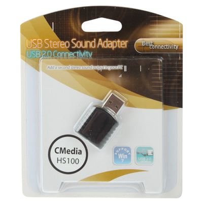 USB 2.0 Stereo Sound Adapter, External Power Not Required(Black) - USB Sound by PMC Jewellery | Online Shopping South Africa | PMC Jewellery | Buy Now Pay Later Mobicred