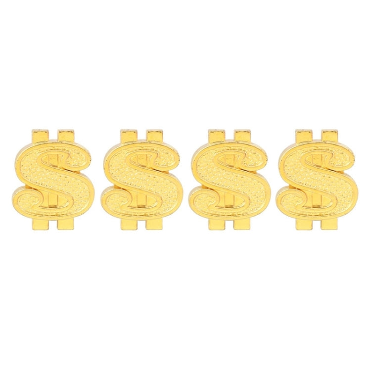 Universal 8mm Dollar Style Plastic Car Tire Valve Caps, Pack of 4(Gold) - Tire Valve Caps by PMC TechLife | Online Shopping South Africa | PMC TechLife | Buy Now Pay Later Mobicred