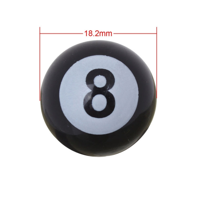Universal 8mm American Billiards No.8 Ball Style Plastic Car Tire Valve Caps, Pack of 4(Black) - Tire Valve Caps by PMC TechLife | Online Shopping South Africa | PMC TechLife | Buy Now Pay Later Mobicred