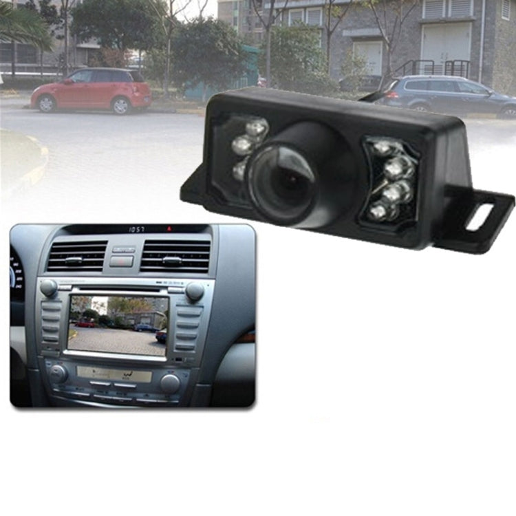 7 LED IR Infrared Waterproof Night Vision Wired Short Lens DVD Rear View, With Scaleplate , Support Installed in Car DVD Navigator or Car Monitor , Wide Viewing Angle: 140 degree (YX002)(Black) - Rear View Cameras by PMC TechLife | Online Shopping South Africa | PMC TechLife | Buy Now Pay Later Mobicred