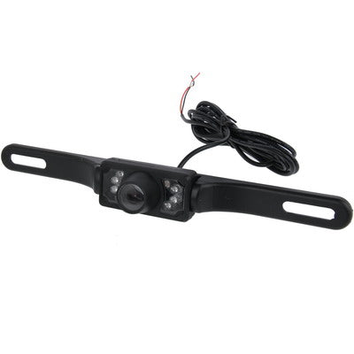 6 LED IR Infrared Waterproof Night Vision Wireless License Plate Frame Astern Backsight Rear View Camera , Support Installed in Car DVD Navigator or Car Monitor , Wide Viewing Angle: 140 degree (WD001)(Black) - Rear View Cameras by PMC TechLife | Online Shopping South Africa | PMC TechLife | Buy Now Pay Later Mobicred