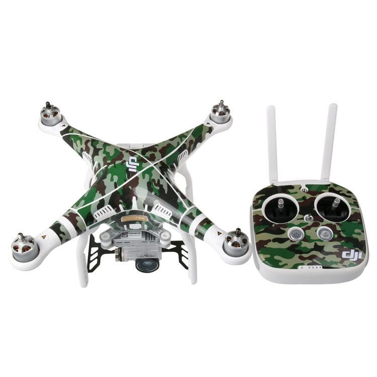 4D Imitation Carbon Fiber PVC Water Resistance Sticker Kit for DJI Phantom 3 Quadcopter & Remote Controller & Battery(Camouflage Pattern) -  by PMC TechLife | Online Shopping South Africa | PMC TechLife | Buy Now Pay Later Mobicred