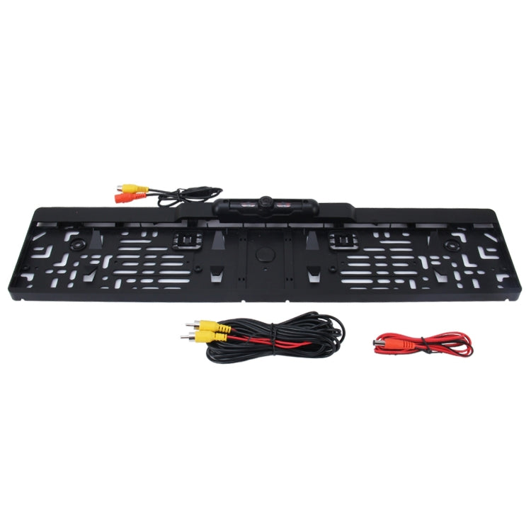 European Car License Plate Frame Rear View Camera, Size: 52.8cm x 12.6cm(Black) - Rear View Cameras by PMC TechLife | Online Shopping South Africa | PMC TechLife | Buy Now Pay Later Mobicred
