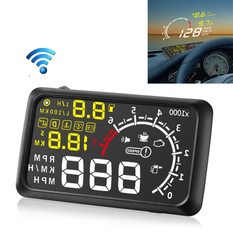 X3 Bluetooth 5.5 inch Car OBDII / EUOBD HUD Vehicle-mounted Head Up Display Security System, Support Speed & Fuel Consumption, Overspeed Alarm, Water Temperature, etc(Black) - Head Up Display System by PMC TechLife | Online Shopping South Africa | PMC TechLife | Buy Now Pay Later Mobicred
