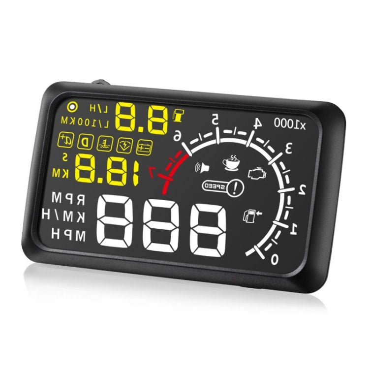 X3 Bluetooth 5.5 inch Car OBDII / EUOBD HUD Vehicle-mounted Head Up Display Security System, Support Speed & Fuel Consumption, Overspeed Alarm, Water Temperature, etc(Black) - Head Up Display System by PMC TechLife | Online Shopping South Africa | PMC TechLife | Buy Now Pay Later Mobicred