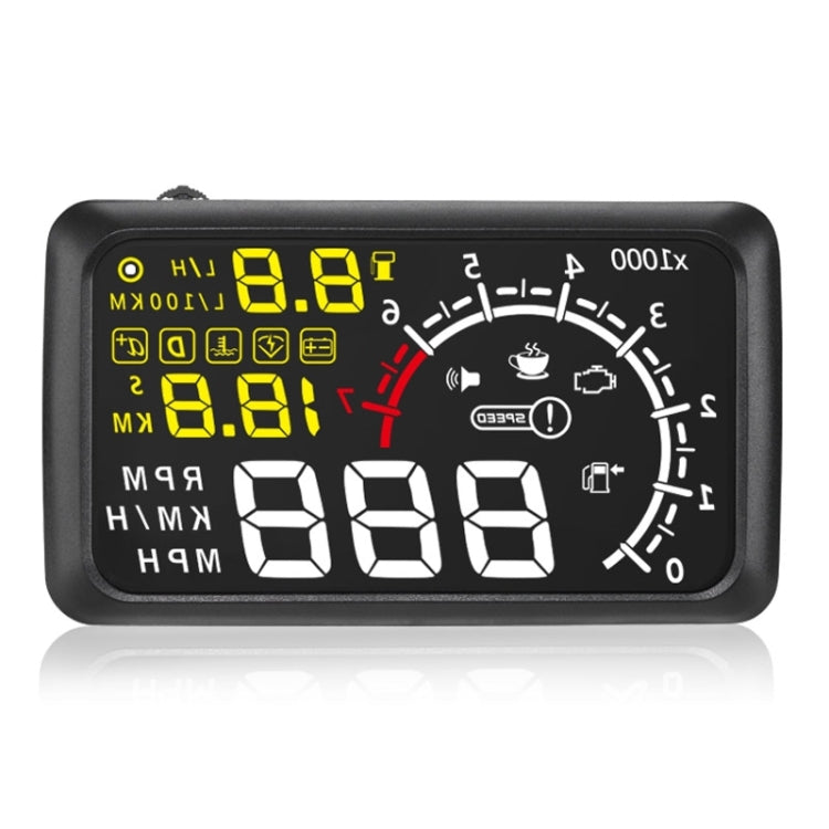 X3 Bluetooth 5.5 inch Car OBDII / EUOBD HUD Vehicle-mounted Head Up Display Security System, Support Speed & Fuel Consumption, Overspeed Alarm, Water Temperature, etc(Black) - Head Up Display System by PMC TechLife | Online Shopping South Africa | PMC TechLife | Buy Now Pay Later Mobicred